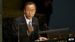 Tổng thư ký Liên Hiệp Quốc Ban Ki-moon phát biểu tại Hội nghị Thượng đỉnh Các mục tiêu phát triển thiên niên kỷ ở New York, ngày 20/9/2010
Click đúp vào màn hình nhập để nhanh chóng trở về màn hình soạn thảo.